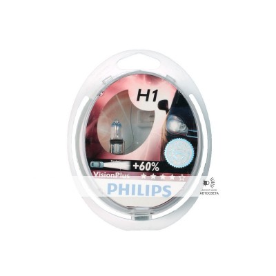 Галогеновая лампа Philips H1 VisionPlus +60% набор